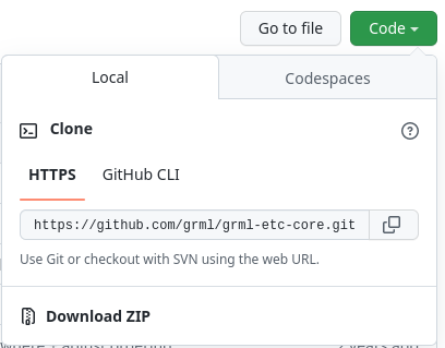 Screenshot of Github repository cloning
